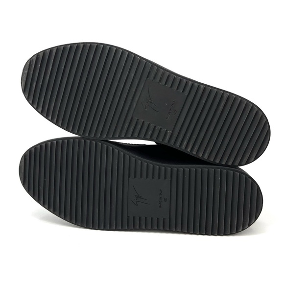 Giuseppe Zanotti Kriss Mid Sneakers All Black Euro Size 40 = US 10 Leather EUC - Picture 8 of 15